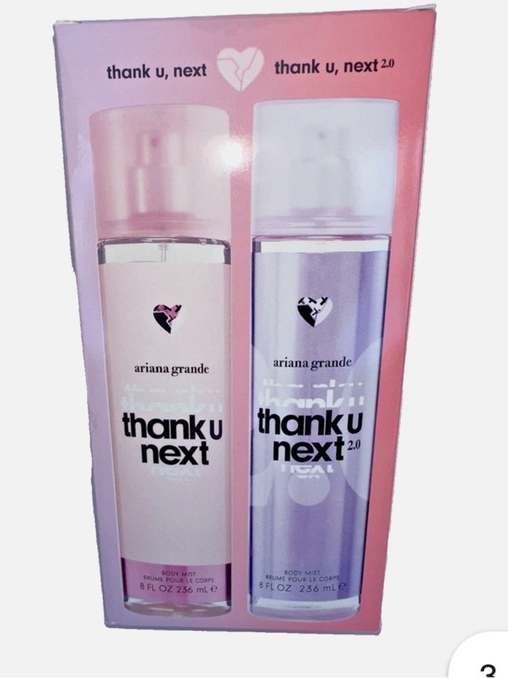 Ariana Grande Thank U,Next 2.0 and Thank U Next Body Mist 
8fl oz Body Mist Duo